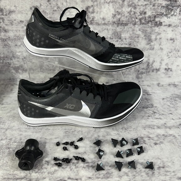 New Nike ZoomX Dragonfly XC Cross Country Spikes Black Silver Men's 9 DX7992-001
